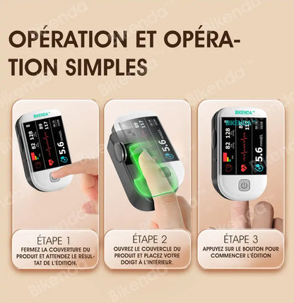 【BOUTIQUE OFFICIELLE】Bikenda™ Mètre de Glycémie Laser Non-Invasif Multifonction Intelligent de Nouvelle Génération [Précision de 99,9%]