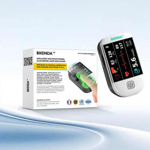 【BOUTIQUE OFFICIELLE】Bikenda™ Mètre de Glycémie Laser Non-Invasif Multifonction Intelligent de Nouvelle Génération [Précision de 99,9%]