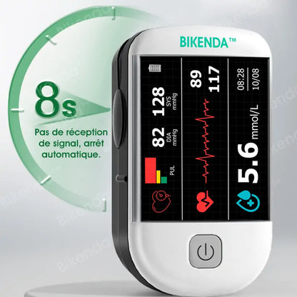 【BOUTIQUE OFFICIELLE】Bikenda™ Mètre de Glycémie Laser Non-Invasif Multifonction Intelligent de Nouvelle Génération [Précision de 99,9%]